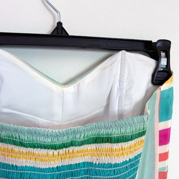 HUTCH Silk Sweetheart Strapless Mini Dress Watercolor Print Size XS Fits 0 $295 - Picture 4 of 8